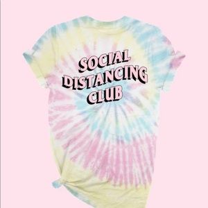 Social Distancing tie dye tee